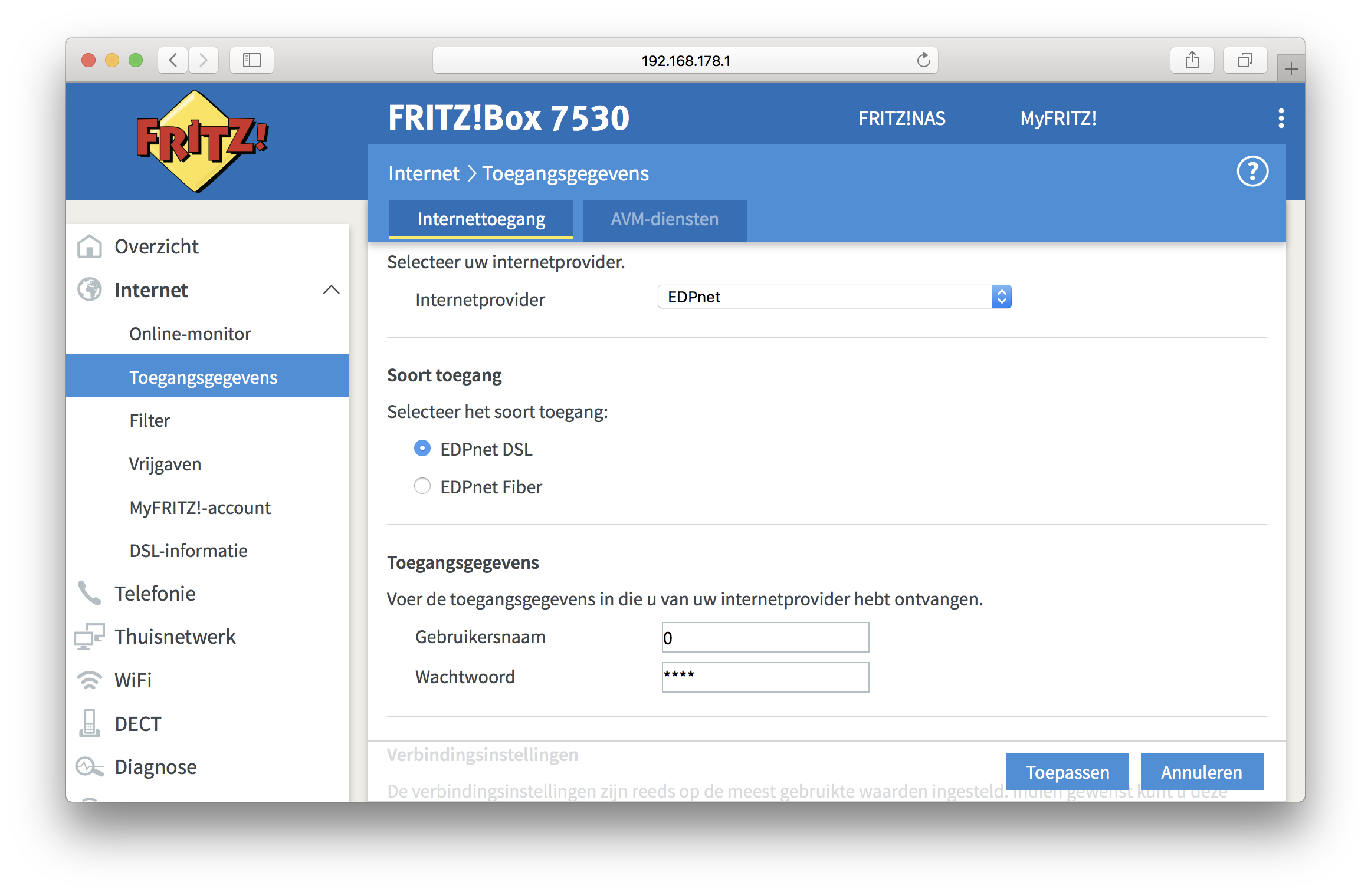 Hoe kan ik FRITZ!Box in bridge modus configureren